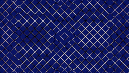 Fototapeta premium Gold grid pattern on dark blue background