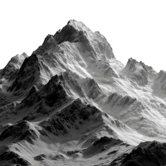 Mountain climbing adventure rocky peaks nature scenic view isolated on transparent background, png