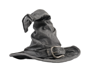 Magical wizard hat display fantasy artistic isolated on transparent background, png