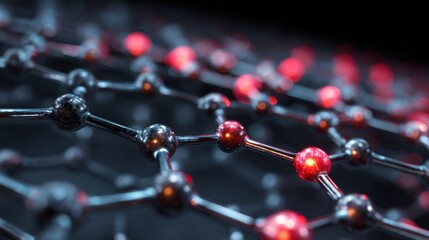 atomic structure glowing network