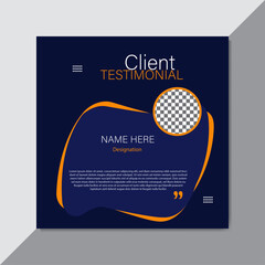 Modern stylish client testimonial design.
