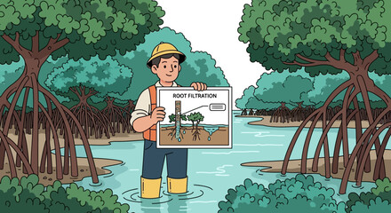 Mangrove Restorationist Explains Root Filtration Benefits In Coastal Ecosystem