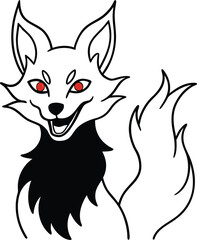 Obraz premium vector illustration of a black cat