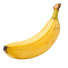 Banana realistic fruit isolated on transparent background  
