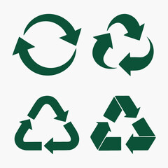 Fototapeta premium Recycling Icon Set: Vector Graphics for Environmental Awareness and Sustainable Practices Promotion