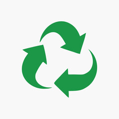 Universal Recycling Symbol Green Arrows Circular Flow for Eco-Friendly Practices and Sustainable Living Initiatives