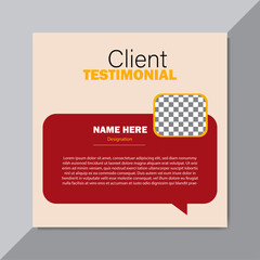 Stylish modern and clean client Testimonial design.
