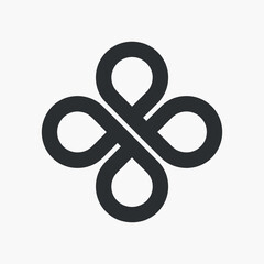 Obraz premium Elegant Abstract Floral Motif Design A Symbol of Interconnectedness and Harmony in a Modern Graphic Style