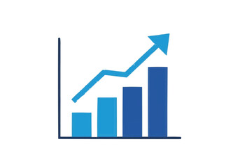 Upward trending bar graph illustrating positive growth and progress over time.
