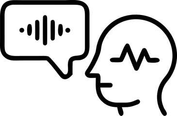 Modern chatbot interface with a vibrant speech waveform visualization representing artificial intelligence communication and audio interaction for digital platforms