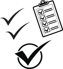 Vector illustration of a green check mark icon in a 3D box, symbolizing success and correct choice on a checklist