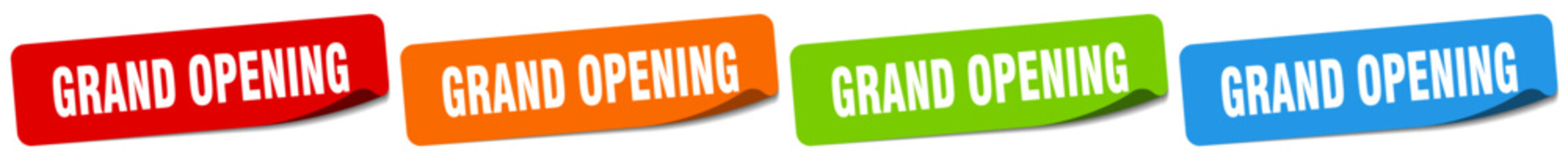 grand opening sticker. grand opening sticker set on white background
