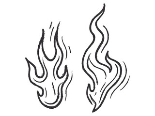 Fire icon silhouette vector set Fire flame logo vector illustration 