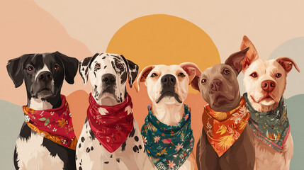 Playful Dog Breed Infographic with Varied Attire