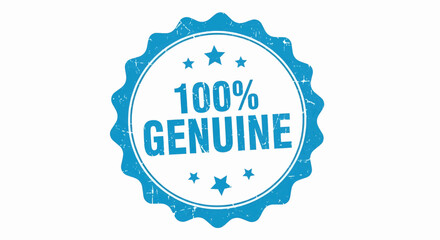 Authentic 100% Genuine stamp vector illustration design.