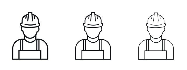 Worker icon simple line design - Simple Vector Illustration