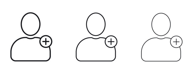 User add icon simple line design - Simple Vector Illustration