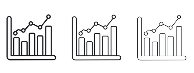 Statistics icon simple line design - Simple Vector Illustration