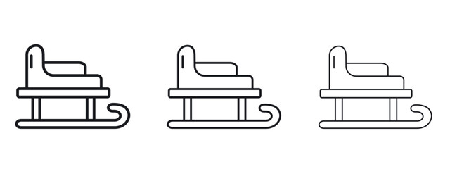 Sled icon simple line design - Simple Vector Illustration