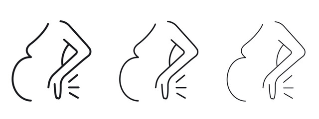 Pregnancy icon simple line design - Simple Vector Illustration