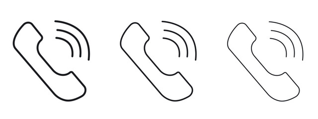 Phone call icon simple line design - Simple Vector Illustration