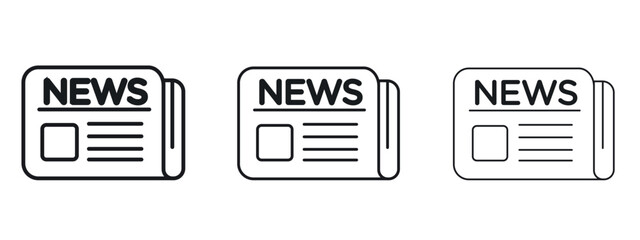 News icon simple line design - Simple Vector Illustration