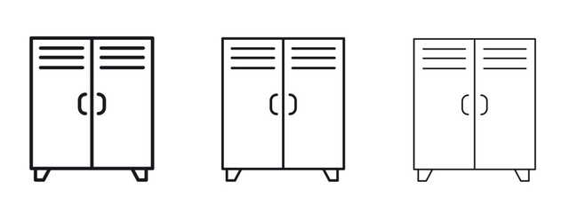 Locker icon simple line design - Simple Vector Illustration