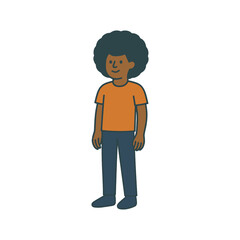 illustration man with an afro hairstyle vector on white background
Vector illustration icon on white background