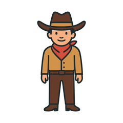 illustration cowboy vector on white background
Vector illustration icon on white background
