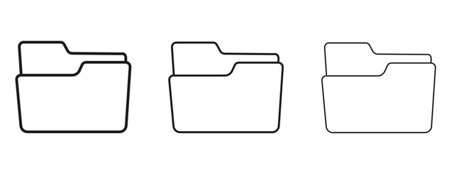 Folder icon simple line design - Simple Vector Illustration