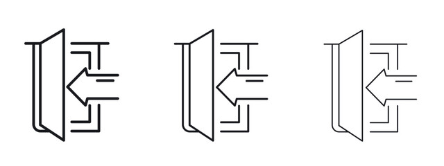 Entrance door icon simple line design - Simple Vector Illustration