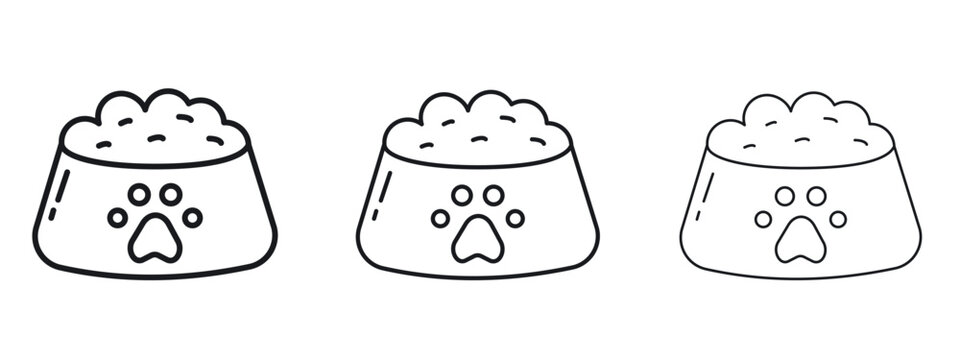 Dog food icon simple line design - Simple Vector Illustration