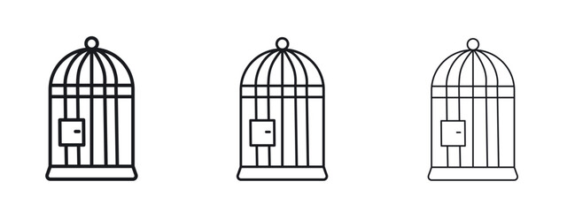 Bird cage icon simple line design - Simple Vector Illustration