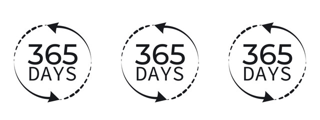 365 day icon simple line design - Simple Vector Illustration
