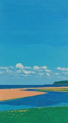 Beach landscape wallpaper nature.