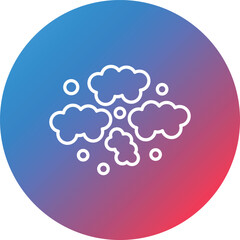 Smog Line Gradient Circle Background Icon