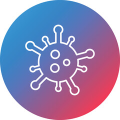Fototapeta premium Virus Line Gradient Circle Background Icon