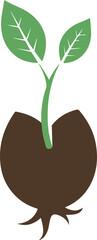 plant seed nature logo icon design template vector