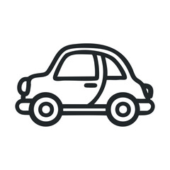 Cute cartoon car design suitable for children’s artwork and projects