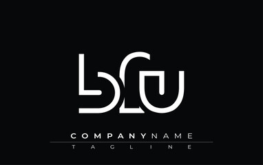 BFU abstract letter design. Modern Business Logo Design With Abstract Typography and Contemporary Style