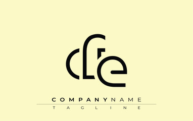 CFE abstract letter design. Modern Business Logo Design With Abstract Typography and Contemporary Style