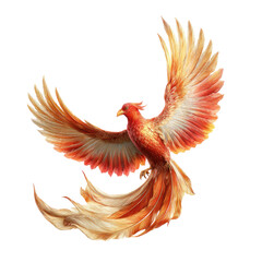 Fototapeta premium Fiery Phoenix in Flight