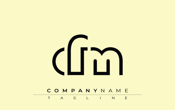 CFM abstract letter design. Modern Business Logo Design With Abstract Typography and Contemporary Style