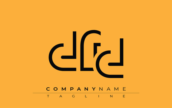 DFD abstract letter design. Modern Business Logo Design With Abstract Typography and Contemporary Style