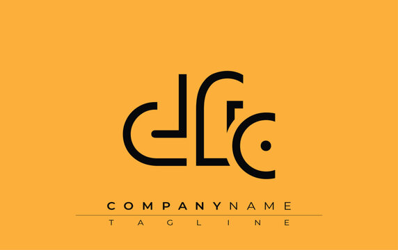 DFC abstract letter design. Modern Business Logo Design With Abstract Typography and Contemporary Style