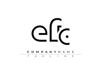 EFC abstract letter design. Modern Business Logo Design With Abstract Typography and Contemporary Style