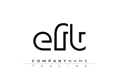 EFT abstract letter design. Modern Business Logo Design With Abstract Typography and Contemporary Style