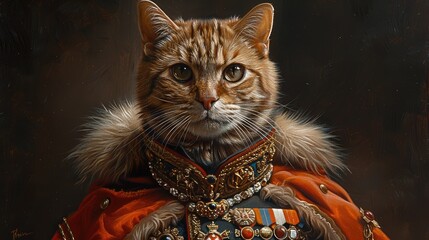 Cat wearing ornate