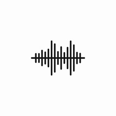 audio sound wave icon sign vector