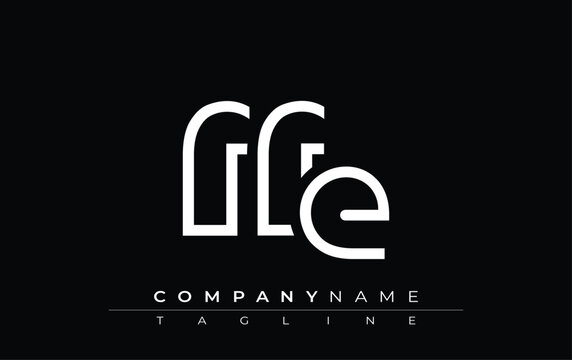 FFE abstract letter design. Modern Business Logo Design With Abstract Typography and Contemporary Style